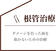 ダメージを負った歯を抜かないための治療